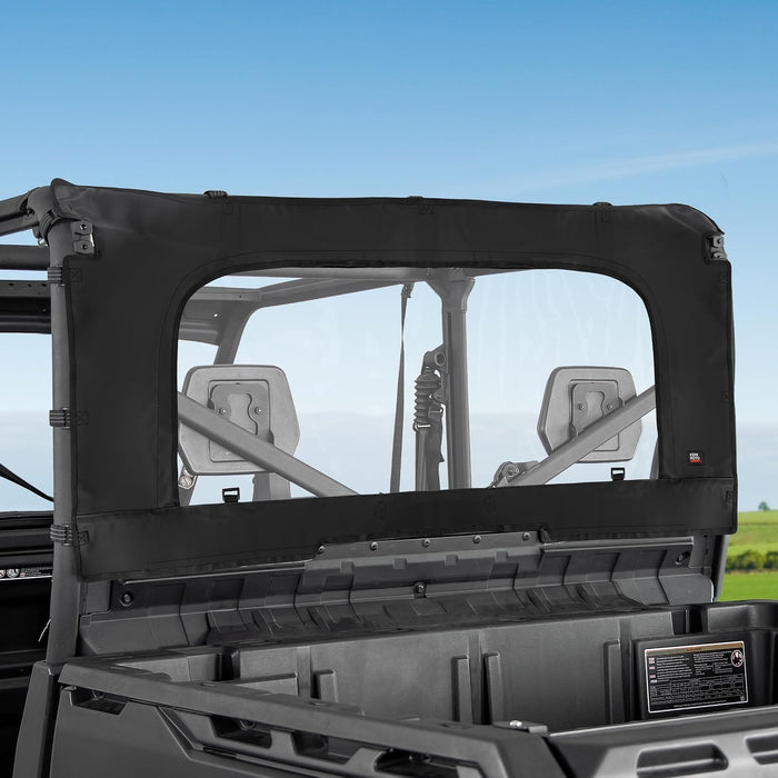 Soft Rear Windshield with Zipper for Can-Am Defender HD 5/7/8/9/10 by Kemimoto