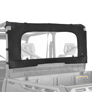 Soft Rear Windshield with Zipper for Can-Am Defender HD 5/7/8/9/10 by Kemimoto B0110-14301BK Rear Windshield B0110-14301BK Kemimoto