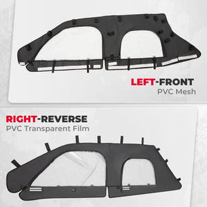 Soft Upper Door Cab Enclosure Set for Polaris RZR PRO XP 4-seat by Kemimoto B0110-09601BK Cab Enclosure B0110-09601BK Kemimoto