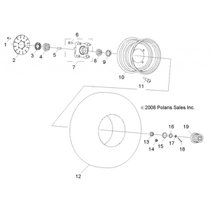 Spacer-Hub by Polaris 454411 OEM Hardware P454411 Off Road Express