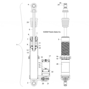 Spacer-Shaft(233-12-003) by Polaris 1500837 OEM Hardware P1500837 Off Road Express