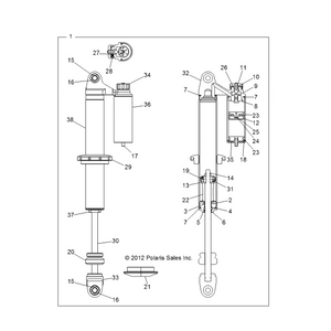 Spacer-Shaft (Wer-1120102) by Polaris 1800512 OEM Hardware P1800512 Off Road Express