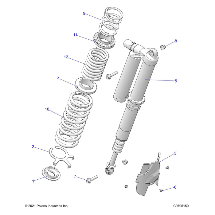 Spacer-Spring,2.5 , Split by Polaris