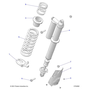 Spacer-Spring 3.0/3.75 by Polaris 5456304 OEM Hardware P5456304 Off Road Express