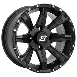 Sparx Wheel Kit w/ Mud Terrain Tire 14X7 4/156 6+1 Black by Sedona 87-3002+570-1306 Premounted Wheel & Tire Kit 87-SED10257 Western Powersports Drop Ship