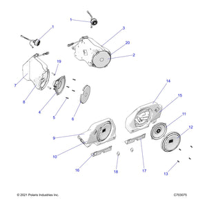 Speaker Bracket, Rear, Left, Ma by Polaris 5268689-458 OEM Hardware P5268689-458 Off Road Express