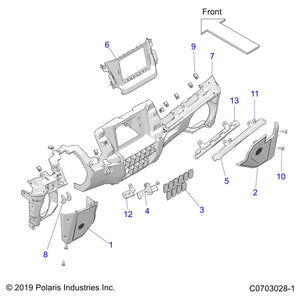 Speaker Grill Assembly, Badge, by Polaris 2637639 OEM Hardware P2637639 Off Road Express