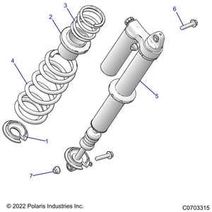 Spg-250,3.70Fl,3.04Id,Gh Gray by Polaris 7044601-728 OEM Hardware P7044601-728 Off Road Express