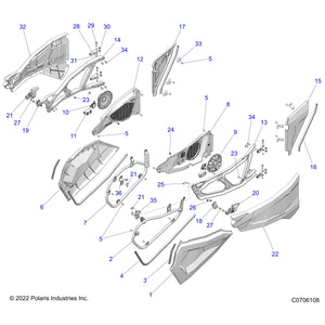 Spkr-Door,Panel,Twtr,Rzt by Polaris 4016381 OEM Hardware P4016381 Off Road Express