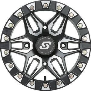 Split 6 Beadlock Wheel Black Machined 14 in. x 7 in. 5+2 +10 mm by Sedona 570-1241 Beadlock Wheel 570-1241 Western Powersports Drop Ship