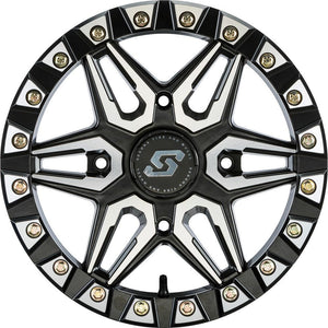 Split 6 Beadlock Wheel Black Machined 14 in. x 7 in. 5+2 +10 mm by Sedona 570-1241 Beadlock Wheel 570-1241 Western Powersports Drop Ship