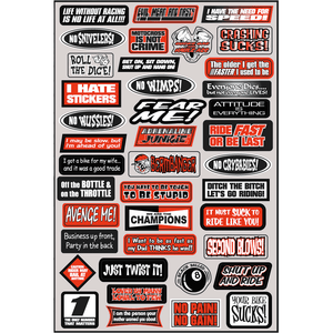 Sponsor Sticker Kit By Factory Effex 07-68012 Decal Sheet 4320-0030 Parts Unlimited