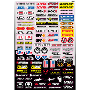 Sponsor Sticker Kit By Factory Effex 10-68014 Decal Sheet 4320-0717 Parts Unlimited