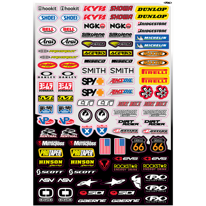 Sponsor Sticker Kit By Factory Effex