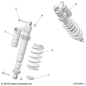 Spr-140#,12Fl,2.3-2.3Id,I.Blu by Polaris 7044209-737 OEM Hardware P7044209-737 Off Road Express