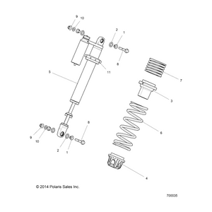 Spr-165#,6.25Fl,3.04-3.04,I.Rd by Polaris 7043986-293 OEM Hardware P7043986-293 Off Road Express