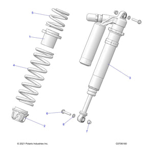 Spr-300#13.60Fl,3.04Id,B.White by Polaris 7045971-133 OEM Hardware P7045971-133 Off Road Express