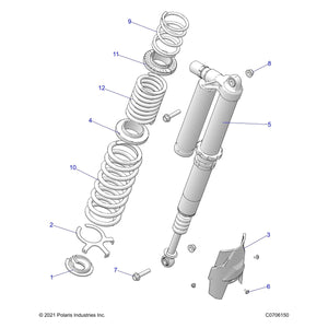 Spr-350#9.75Fl,3.04Id,O.Brst by Polaris 7045973-647 OEM Hardware P7045973-647 Off Road Express