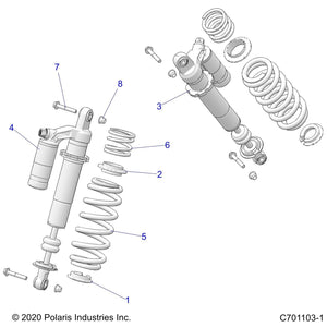 Spr-360#,3.07Fl,2.3-2.3Id,Iblu by Polaris 7044296-737 OEM Hardware P7044296-737 Off Road Express