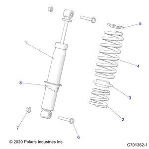 Spr-360#,3.1Fl,2.06-2.31Id,Gry by Polaris 7044218-728 OEM Hardware P7044218-728 Off Road Express