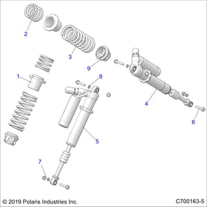 Spr-Front,Main,Ghost Gray by Polaris 7044868-728 OEM Hardware P7044868-728 Off Road Express