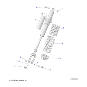 Spr-Front,Main,I.Red by Polaris 7045617-293 OEM Hardware P7045617-293 Off Road Express