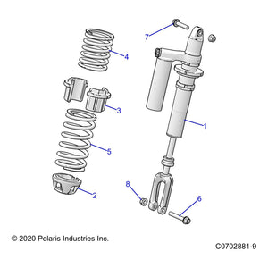 Spr-Front,Main,I.Red by Polaris 7045652-293 OEM Hardware P7045652-293 Off Road Express