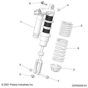 Spr-Front,Main,Lifted Lime by Polaris 7045652-801 OEM Hardware P7045652-801 Off Road Express