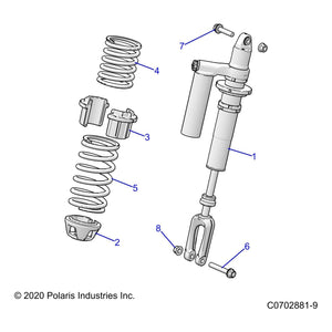 Spr-Front,Main,Pii Blue by Polaris 7045652-751 OEM Hardware P7045652-751 Off Road Express