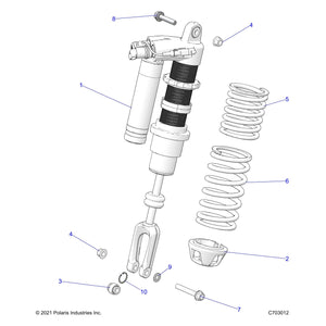 Spr-Front,Tender,Indy Red by Polaris 7046032-293 OEM Hardware P7046032-293 Off Road Express