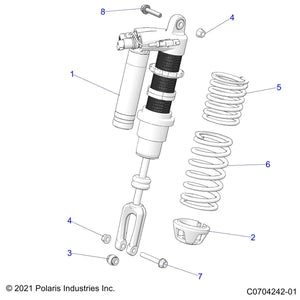 Spr-Front,Tender,Lifted Lime by Polaris 7045651-801 OEM Hardware P7045651-801 Off Road Express