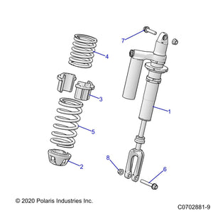 Spr-Front,Tender,Pii Blue by Polaris 7045651-751 OEM Hardware P7045651-751 Off Road Express