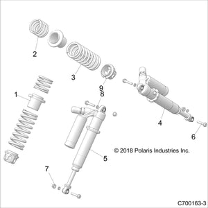 Spr-Front,Tender,White by Polaris 7044867-133 OEM Hardware P7044867-133 Off Road Express