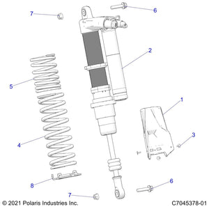 Spr-Rear-Main,Black by Polaris 7045650-067 OEM Hardware P7045650-067 Off Road Express