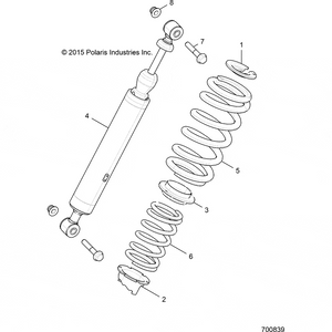 Spr-Rear,Secondary,Blk by Polaris 7044455-458 OEM Hardware P7044455-458 Off Road Express