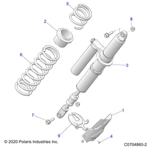 Spr-Rear,Tender,I.Red by Polaris 7045649-293 OEM Hardware P7045649-293 Off Road Express