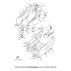 Sprg., Hinge by Yamaha 2HC-F463G-01-00 OEM Hardware 2HC-F463G-01-00 Off Road Express