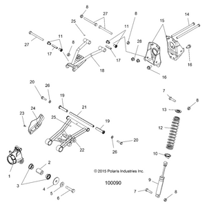 Spring 100#, 12.3 In, Matte Bla by Polaris 7043697-458 OEM Hardware P7043697-458 Off Road Express