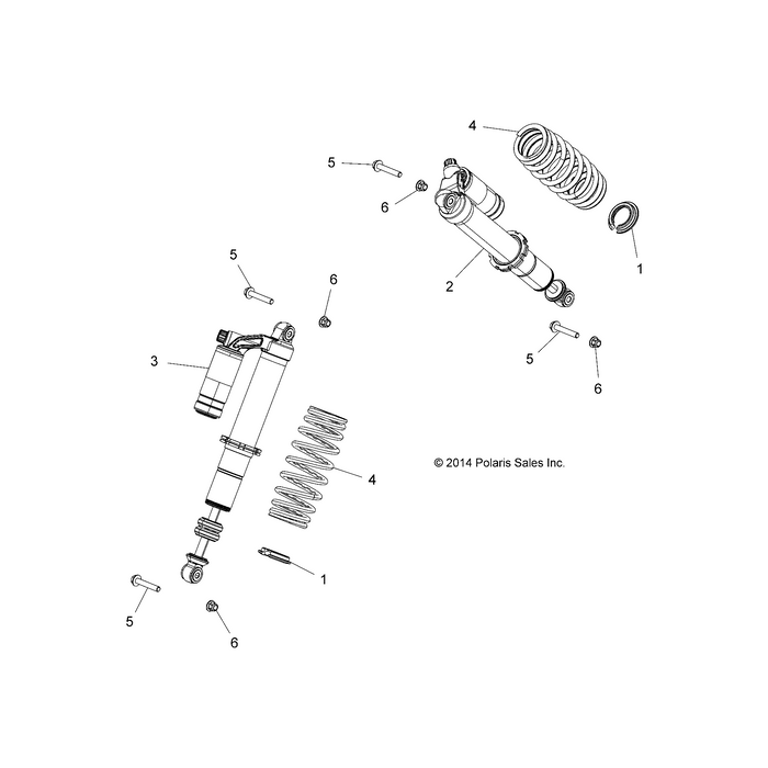 Spring 150-215#, 13.15 In, Vood by Polaris