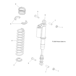 Spring 160#, Front, Indy Red by Polaris 7043574-293 OEM Hardware P7043574-293 Off Road Express