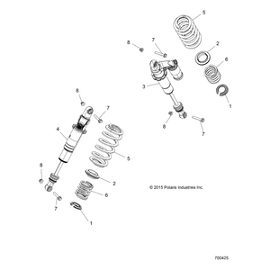 Spring 175#, 5.71 In, Lime Sque by Polaris 7044225-630 OEM Hardware P7044225-630 Off Road Express