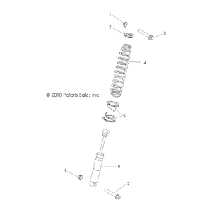 Spring 210#, Rear, Matte Black, by Polaris 7043699-458 OEM Hardware P7043699-458 Off Road Express