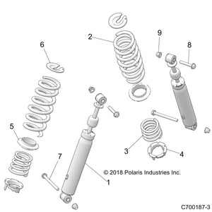 Spring-330# 10.8Fl,Blk by Polaris 7044054-458 OEM Hardware P7044054-458 Off Road Express