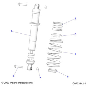 Spring 350#, 10.5 In, Matte Bla by Polaris 7044210-458 OEM Hardware P7044210-458 Off Road Express