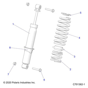 Spring 360#, 3.1 In, Matte Blac by Polaris 7044218-458 OEM Hardware P7044218-458 Off Road Express