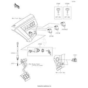 Spring,Brake Lamp Switch by Kawasaki 27011-006 OEM Hardware 27011-006 Off Road Express Peach St