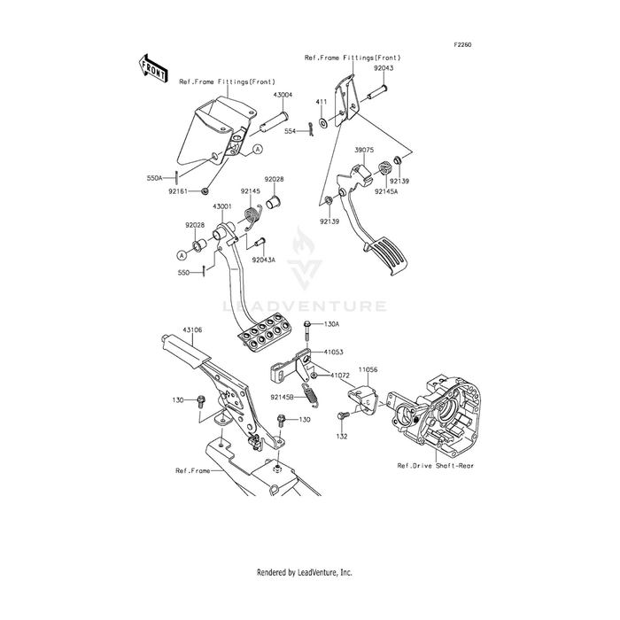 Spring,Brake Pedal Re by Kawasaki