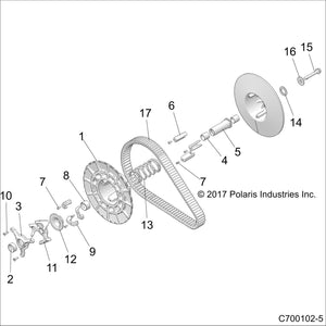 Spring Clutch by Polaris 7044816 OEM Hardware P7044816 Off Road Express