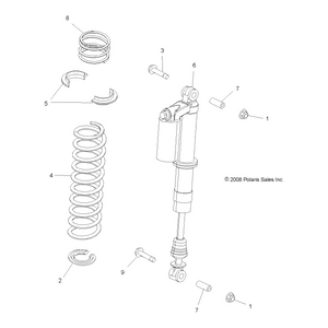 Spring-Comp,60#/In,1.45 ,C.Slv by Polaris 7043227-385 OEM Hardware P7043227-385 Off Road Express