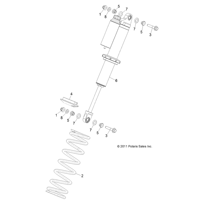 Spring-Comp,Front,245,Cld Slvr by Polaris